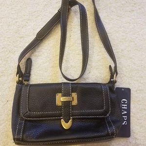 NEW Chaps Leather Crossbody Bag
